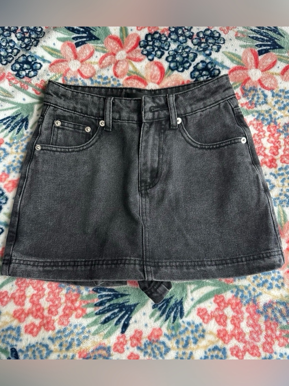 White Fox Boutique Denim Mini Skirt